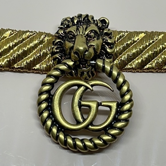 Gucci Jewelry - Gucci Gold Tone Lion Head GG Bracelet Charm